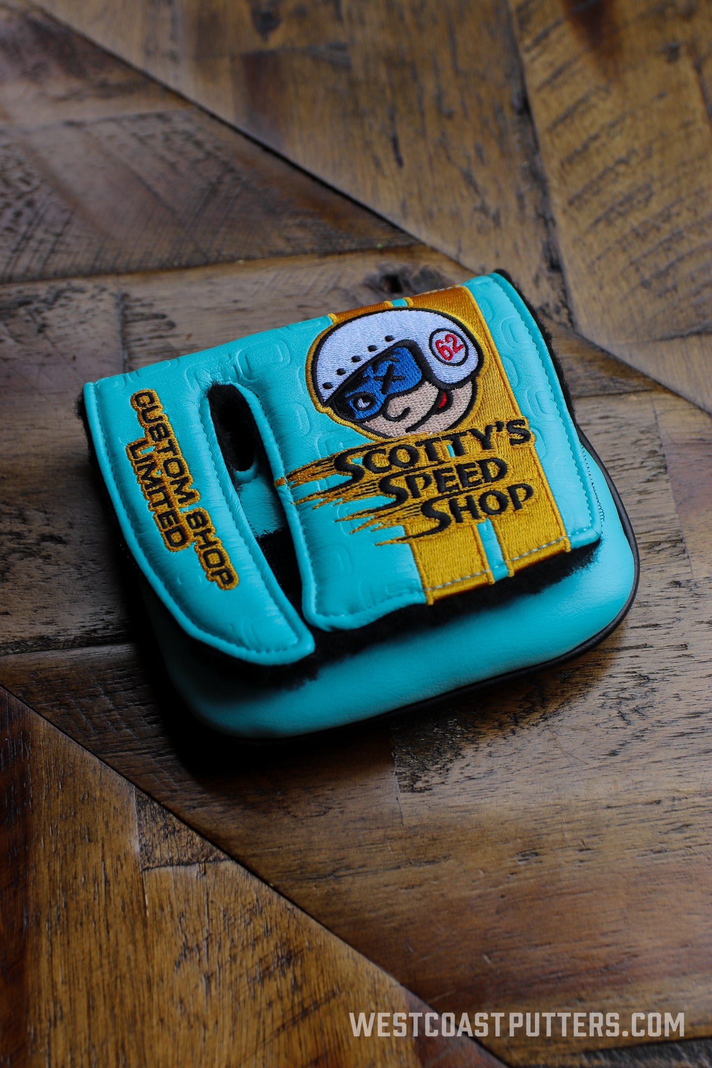 Scotty Cameron - Johnny Racer Custom Shop - Square Mallet Headcover - Tiffany Blue