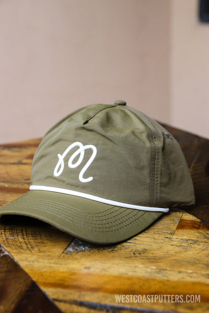 Malbon | M Script Nylon Rope Hat (Olive)