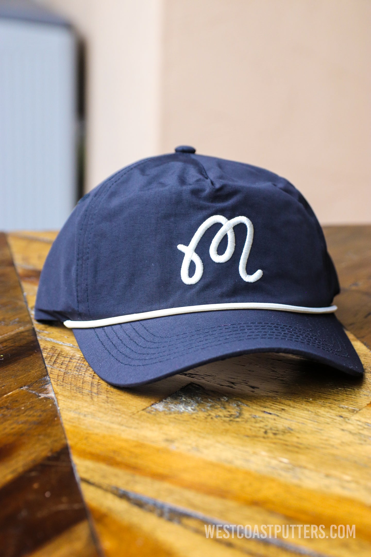 Malbon | M Script Nylon Rope Hat (Onyx Blue)