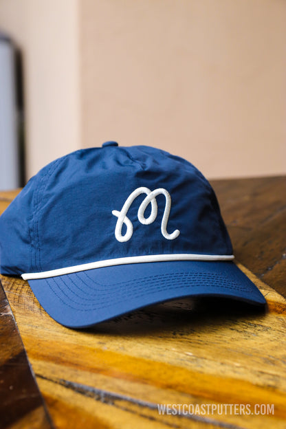 Malbon | M Script Nylon Rope Hat (Indigo Blue)